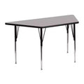 Tavolo attività mobile regolabile laminato HP grigio trapezoidale 22.5x45
