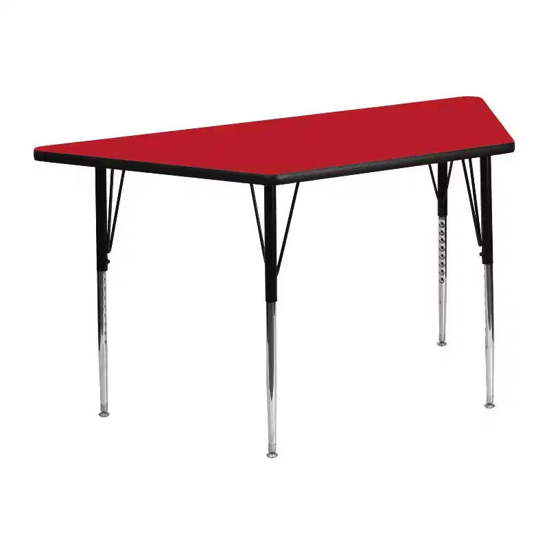 Tavolo attività mobile regolabile laminato HP grigio trapezoidale 22.5x45