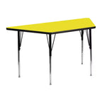 Tavolo attività mobile regolabile laminato HP grigio trapezoidale 22.5x45