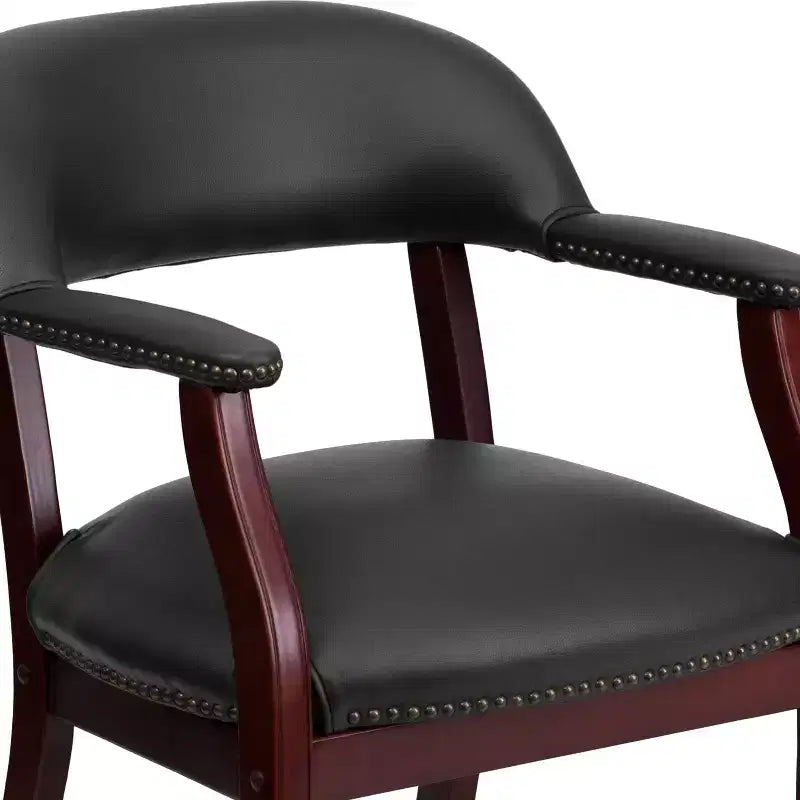 Sedia per conferenze Emma e Oliver con borchie decorative