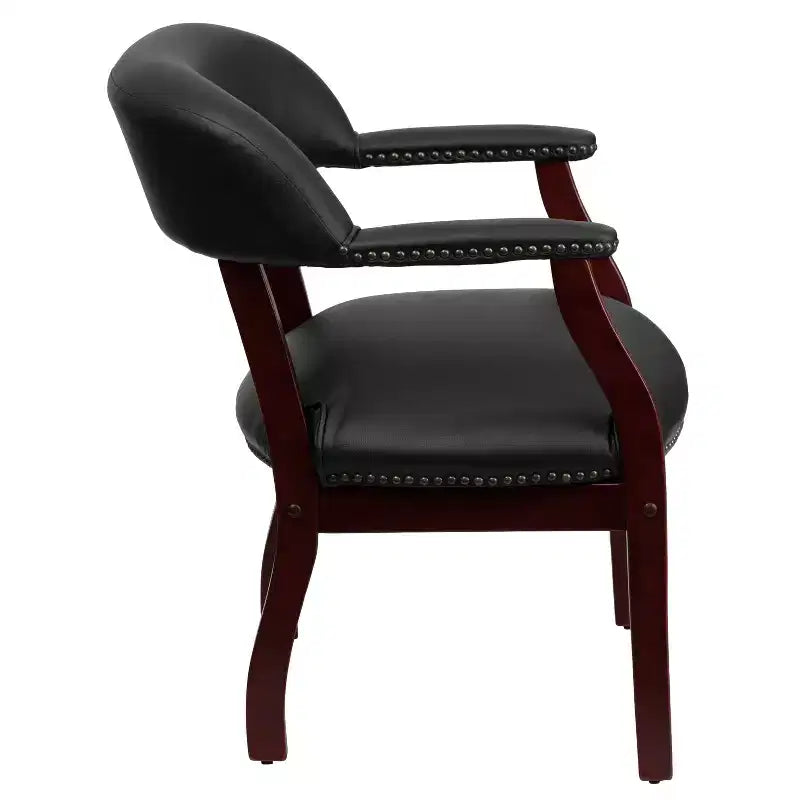 Sedia per conferenze Emma e Oliver con borchie decorative