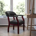 Sedia per conferenze Emma e Oliver con borchie decorative