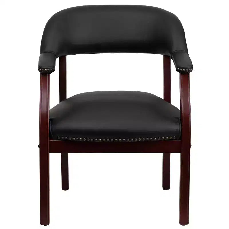 Sedia per conferenze Emma e Oliver con borchie decorative
