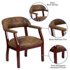Sedia per conferenze Emma e Oliver con borchie decorative