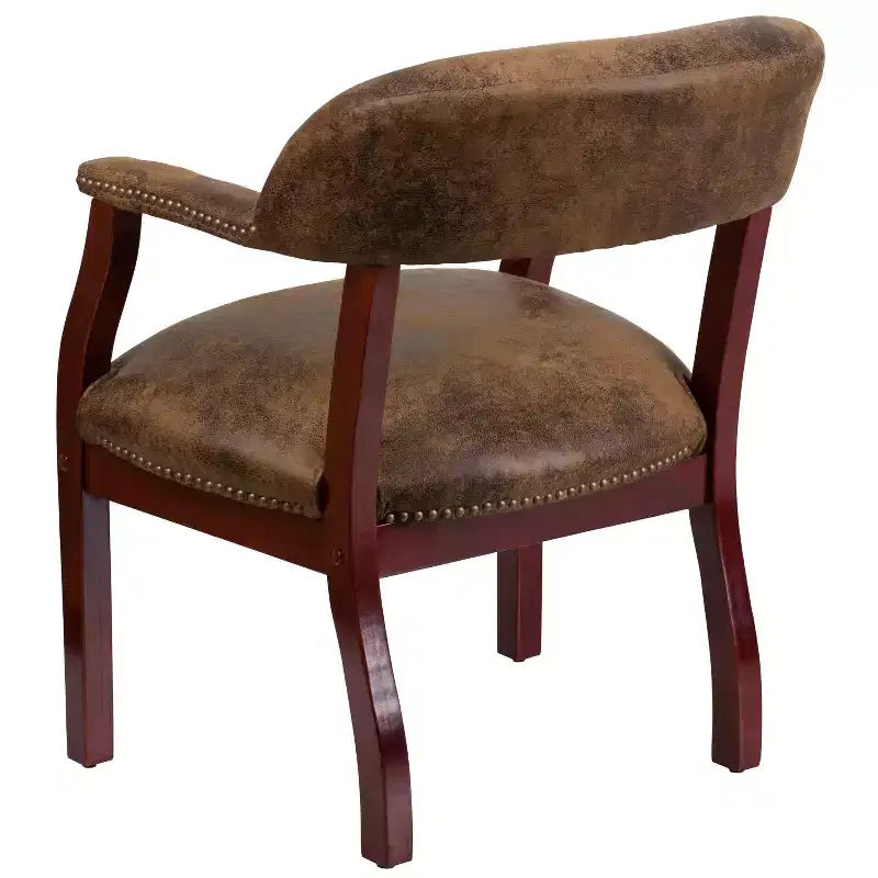 Sedia per conferenze Emma e Oliver con borchie decorative