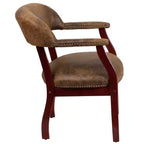 Sedia per conferenze Emma e Oliver con borchie decorative