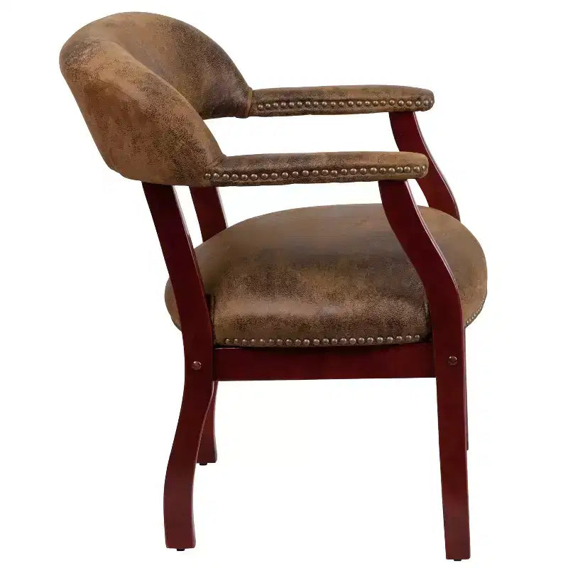 Sedia per conferenze Emma e Oliver con borchie decorative