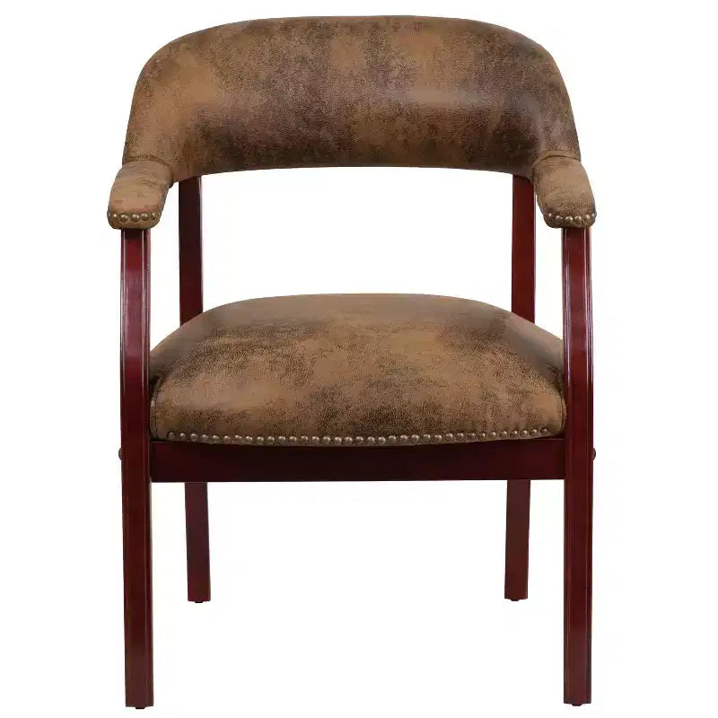 Sedia per conferenze Emma e Oliver con borchie decorative