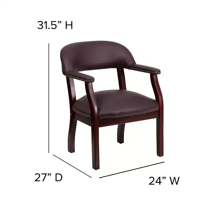 Sedia per conferenze Emma e Oliver con borchie decorative