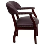 Sedia per conferenze Emma e Oliver con borchie decorative