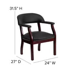 Sedia per conferenze Emma e Oliver con borchie decorative