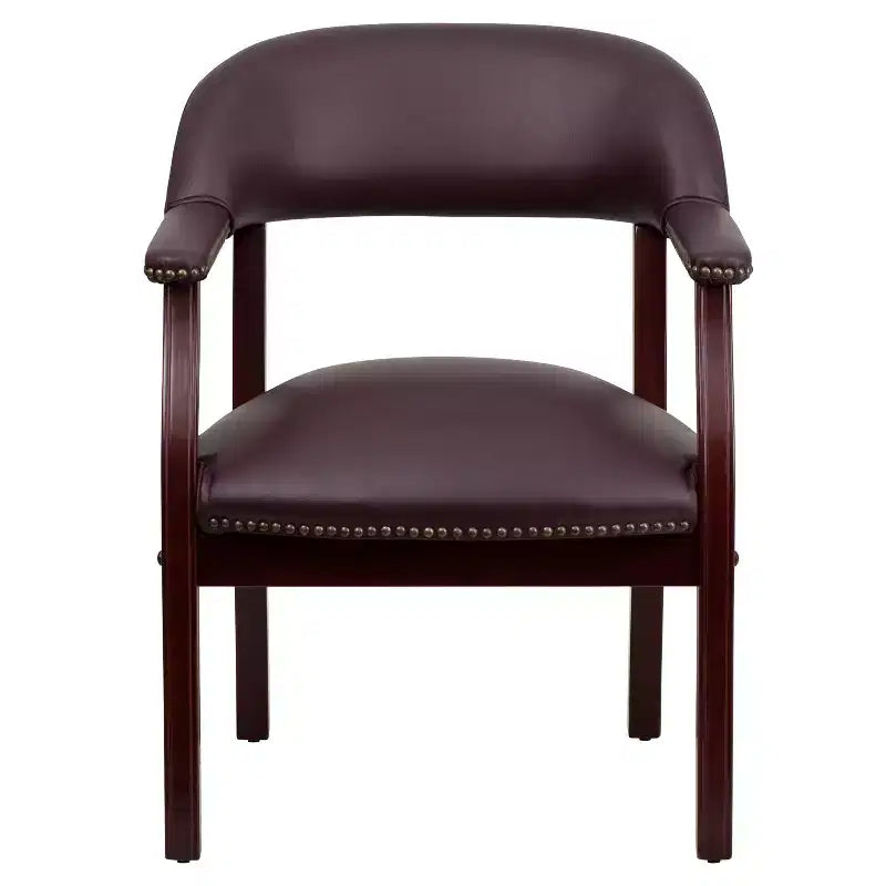 Sedia per conferenze Emma e Oliver con borchie decorative