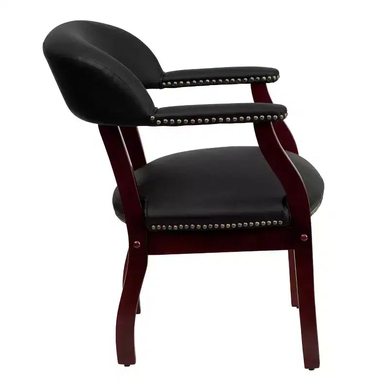 Sedia per conferenze Emma e Oliver con borchie decorative