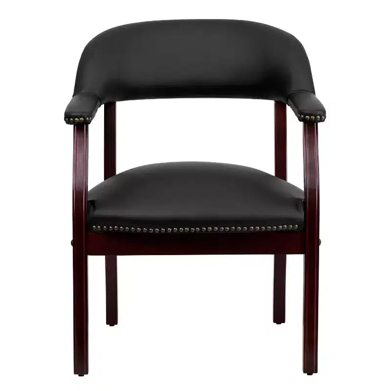 Sedia per conferenze Emma e Oliver con borchie decorative