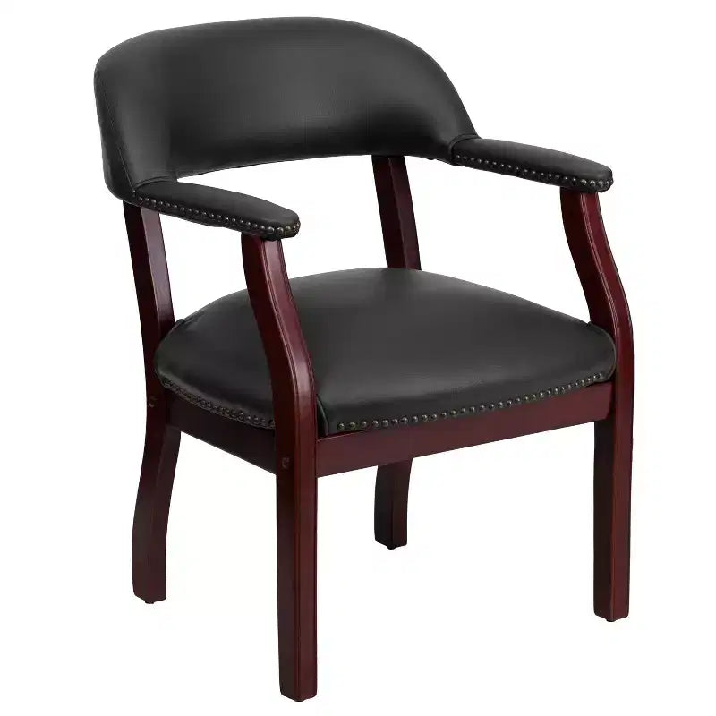 Sedia per conferenze Emma e Oliver con borchie decorative