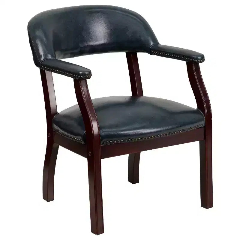 Sedia per conferenze Emma e Oliver con borchie decorative