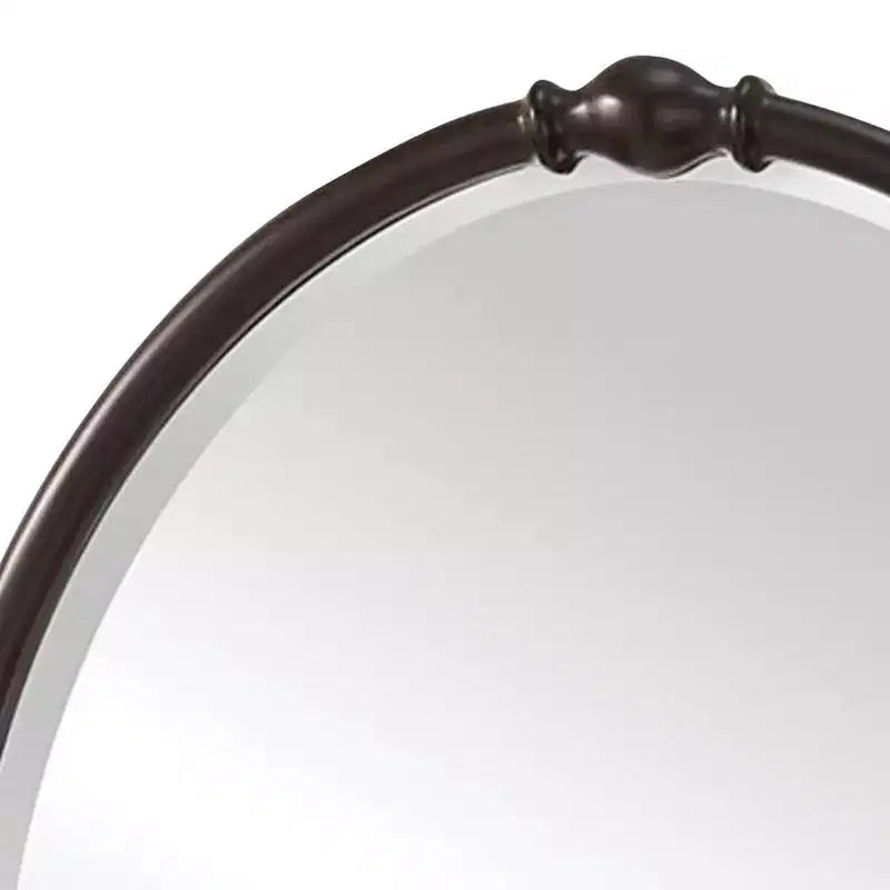 Specchio da parete ovale 32 3/4, bronzo lucidato a olio